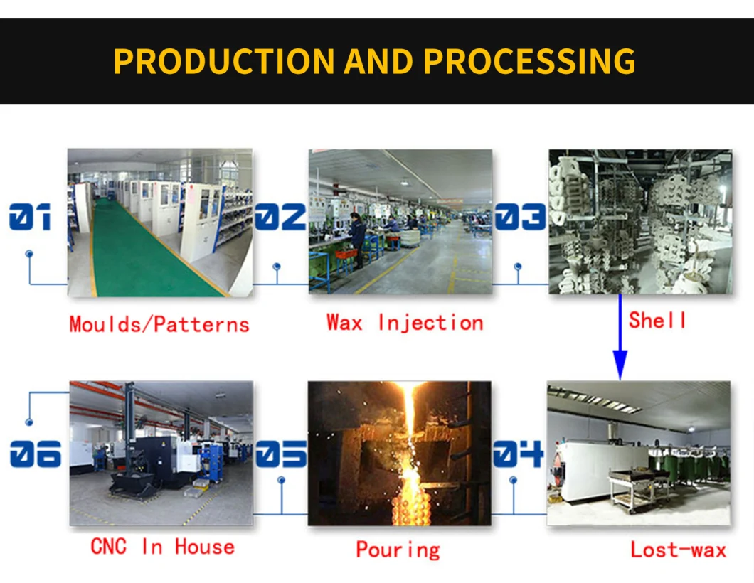 Customized Precision Stainless Steel 304 316 Silica Sol Lost Wax Investment Casting