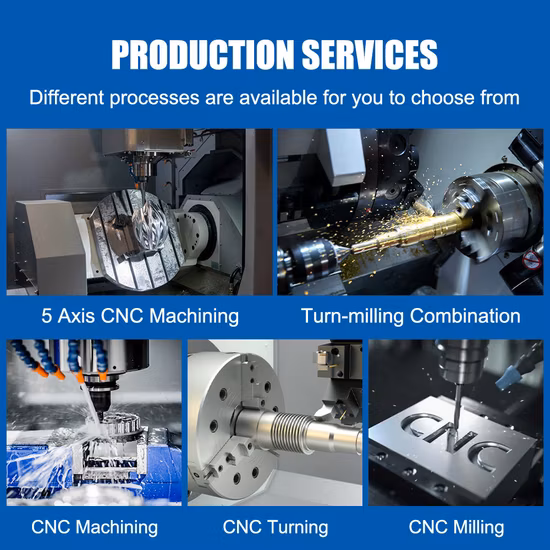 Torno de fresado CNC de 5 ejes de precisión personalizada OEM que trabaja a máquina servicios de piezas de torneado de aluminio y metal